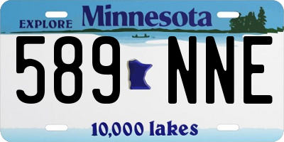 MN license plate 589NNE