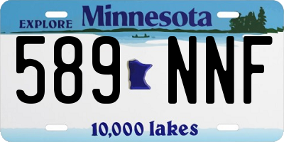MN license plate 589NNF