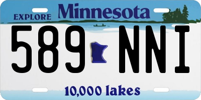 MN license plate 589NNI