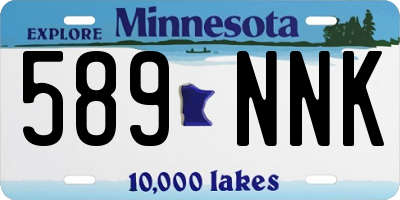MN license plate 589NNK