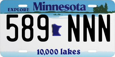 MN license plate 589NNN
