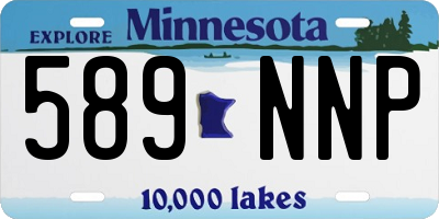 MN license plate 589NNP
