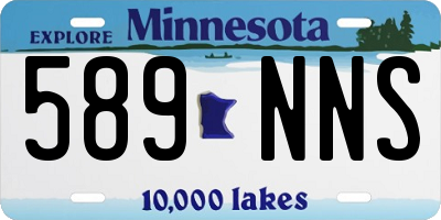 MN license plate 589NNS