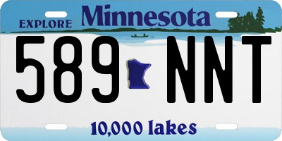 MN license plate 589NNT