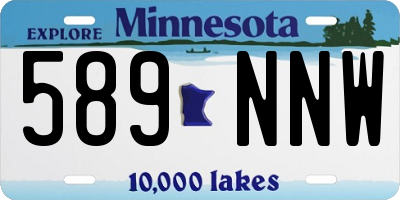 MN license plate 589NNW