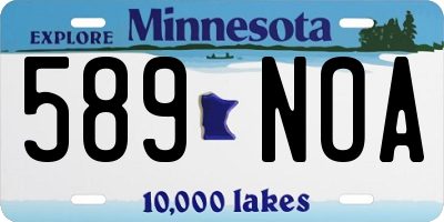 MN license plate 589NOA