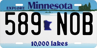 MN license plate 589NOB