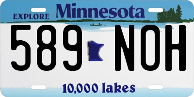 MN license plate 589NOH