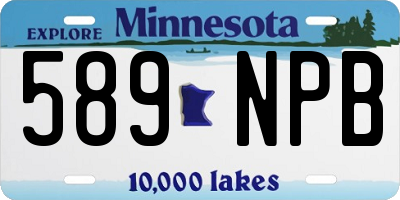 MN license plate 589NPB