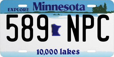 MN license plate 589NPC