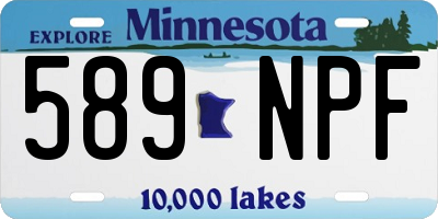 MN license plate 589NPF