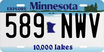 MN license plate 589NWV