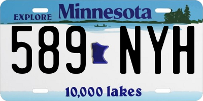 MN license plate 589NYH