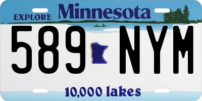 MN license plate 589NYM