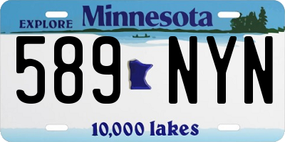 MN license plate 589NYN