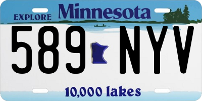MN license plate 589NYV
