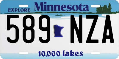 MN license plate 589NZA