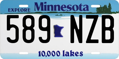 MN license plate 589NZB