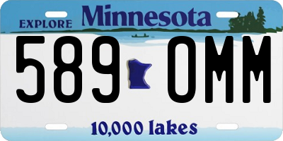 MN license plate 589OMM