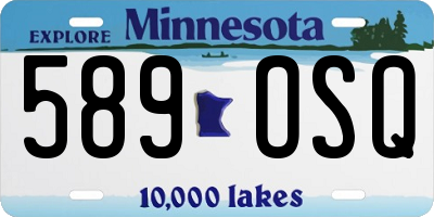 MN license plate 589OSQ
