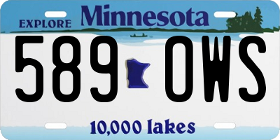 MN license plate 589OWS