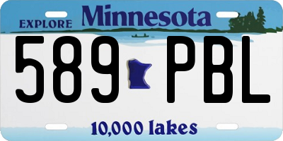 MN license plate 589PBL