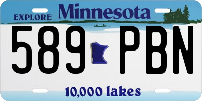 MN license plate 589PBN