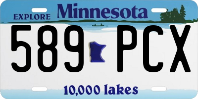 MN license plate 589PCX