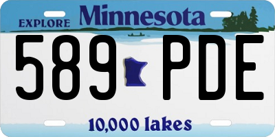 MN license plate 589PDE
