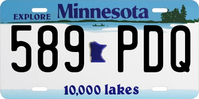 MN license plate 589PDQ