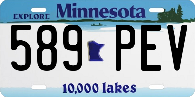 MN license plate 589PEV