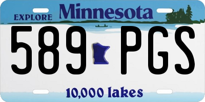 MN license plate 589PGS