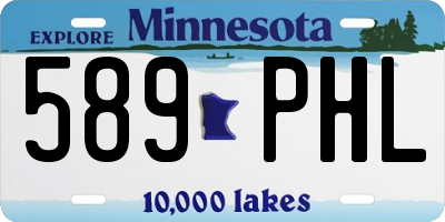 MN license plate 589PHL