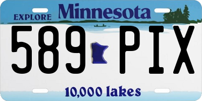 MN license plate 589PIX