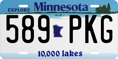MN license plate 589PKG