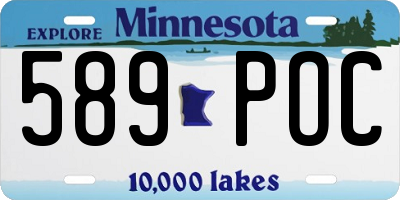 MN license plate 589POC