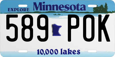 MN license plate 589POK