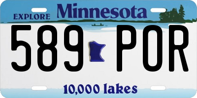 MN license plate 589POR