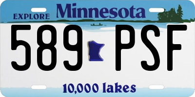 MN license plate 589PSF