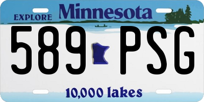 MN license plate 589PSG