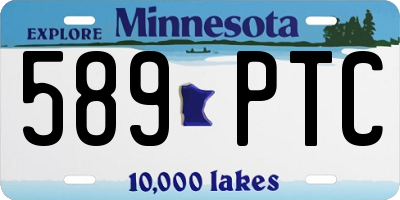 MN license plate 589PTC