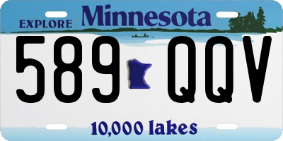 MN license plate 589QQV