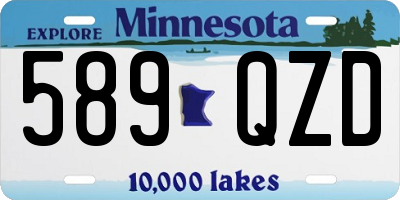 MN license plate 589QZD