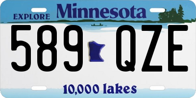 MN license plate 589QZE