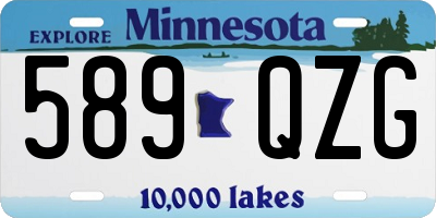 MN license plate 589QZG