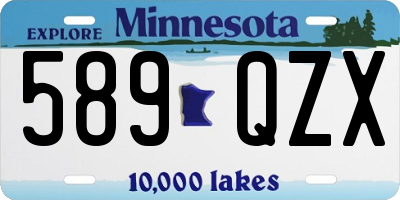 MN license plate 589QZX