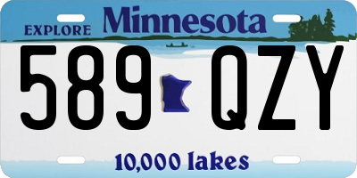 MN license plate 589QZY