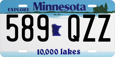 MN license plate 589QZZ