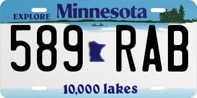 MN license plate 589RAB