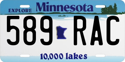 MN license plate 589RAC